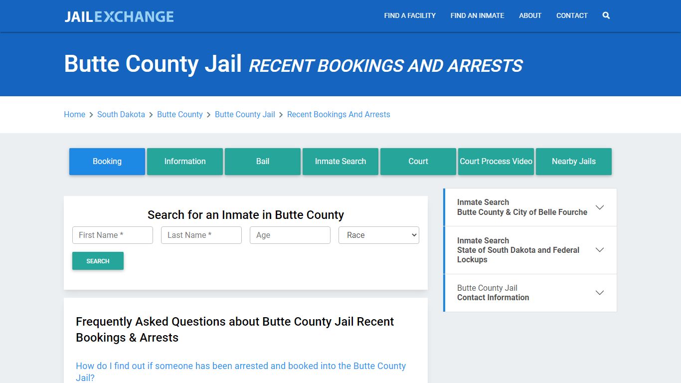 Butte County Jail Recent Bookings And Arrests - Jail Exchange